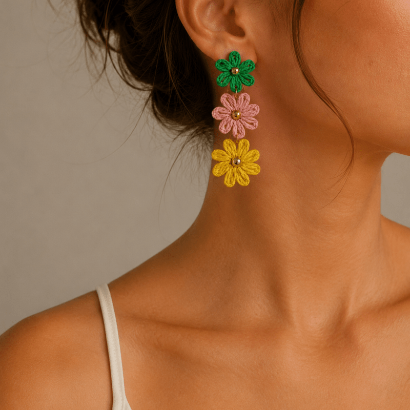 Caravanas flores