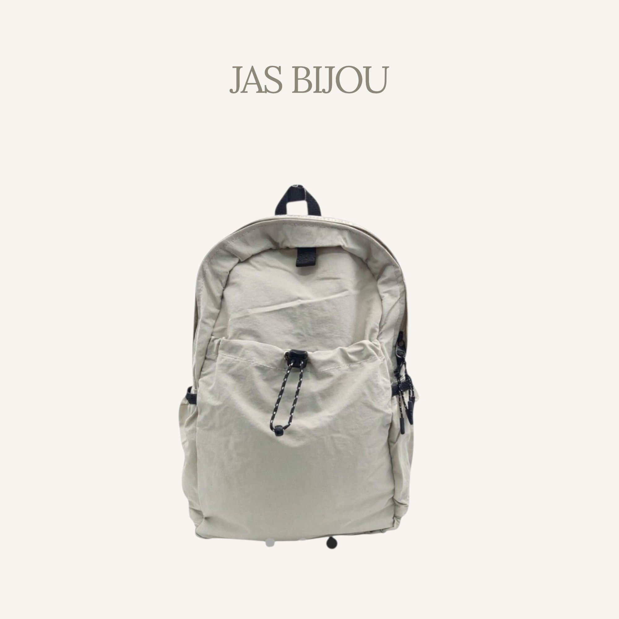 Mochila de Tela Beige - Imagen 3