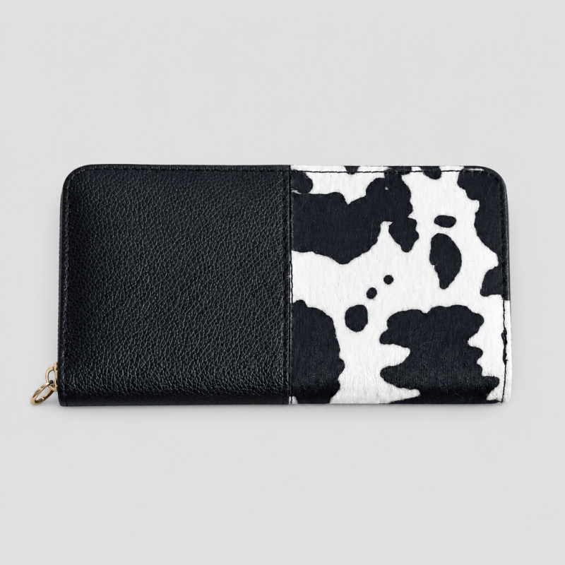 Billetera Grande Negro Animal Print