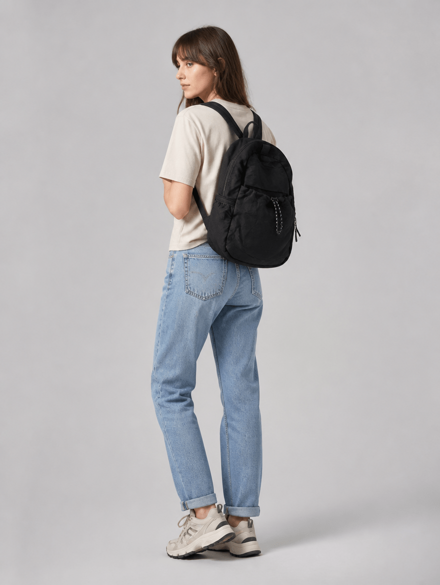Mochila de Tela Negro - Imagen 2
